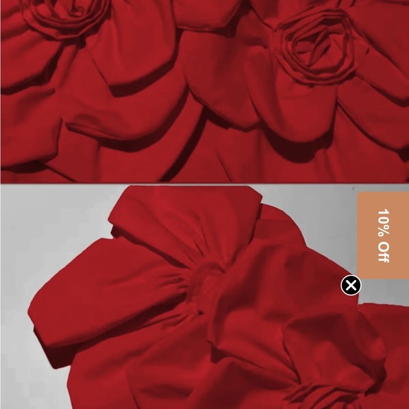 Sierra Darien Strapless Red Floral Dress - Picture 2 of 5